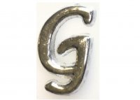 Silvertone flat letter G - floating memory locket charm