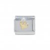 Gold coloured Dove - 9mm Enamel Italian charm