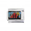 Egypt multi coloured - 9mm enamel Italian charm