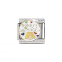 Mommy's lil angel - blonde 9mm enamel Italian charm