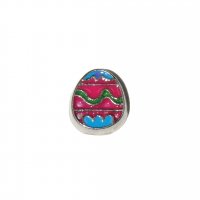 Dark Pink Easter Egg 7mm floating locket charm