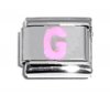 Pink Letter G - 9mm Italian charm