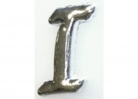 Silvertone flat letter I - floating memory locket charm