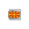 Flag - Macedonia photo enamel 9mm Italian charm