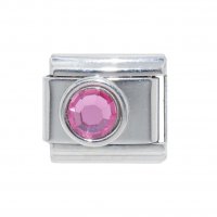 June small Circle Birthstone - Alexandrite 9mm Italian charm