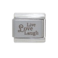 Live love laugh - laser 9mm Italian charm