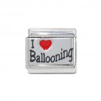 I love ballooning red heart laser - 9mm Italian charm