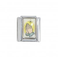 Prayer hands (a) - 9mm photo Italian charm