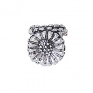 EB46 - Silvertone sunflower - European bead charm