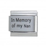 In memory of my Nan - plain laser 9mm Italian charm