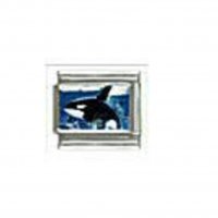 Orca whale - photo 9mm Italian charm