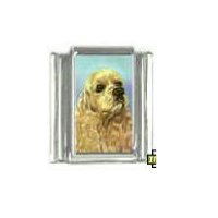 Dog charm - Cocker spaniel 4 - 9mm Italian charm