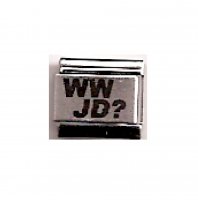 WWJD - plain laser 9mm Italian charm