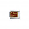 College girl - enamel 9mm Italian charm