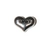 Mum silvertone heart 6mm floating locket charm