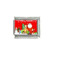 New Christmas (z) - Santa on red background 9mm Italian charm