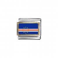Flag - Cape Verde photo enamel 9mm Italian charm