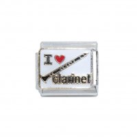 I love clarinet - 9mm enamel charm