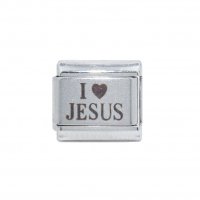 I love Jesus - 9mm Laser Italian Charm