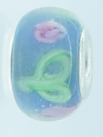 EB310 - Blue pink and green swirl charm