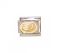 Virgo White Oval enamel (24/8-23/9) 9mm Italian charm
