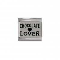 Chocolate lover (a) - plain laser 9mm Italian charm