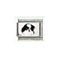 Dog charm - Japanese Chin 1 - 9mm Italian charm