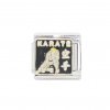 Karate - 9mm enamel Italian charm