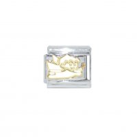 Goldtone Angel cherub - 9mm classic Italian charm