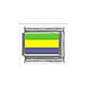 Flag - Gabon photo 9mm Italian charm