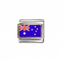 Flag - Australia photo enamel 9mm Italian charm