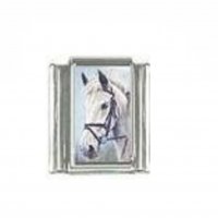 Horse (aq) - photo 9mm Italian charm