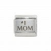 #1 Mom - 9mm Laser Italian Charm