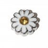 Daisy Flower with gold stone 7mm floating locket charm