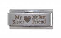 My sister my best friend - superlink plain laser Italian charm