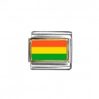 Flag - Bolivia photo enamel 9mm Italian charm