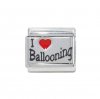 I love ballooning red heart laser - 9mm Italian charm