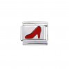 Red shoe - enamel 9mm Italian charm