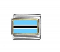 Flag - Botswana New Photo enamel Italian charm