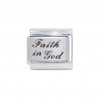 Faith in God (b) - 9mm Laser Italian charm