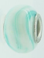 EB323 - Turquoise marble effect bead