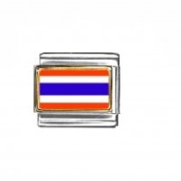 Flag - Thailand photo enamel 9mm Italian charm
