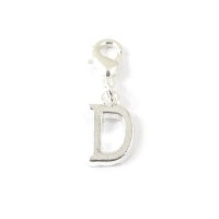 Letter D - Clip on charm fits Thomas Sabo style bracelets