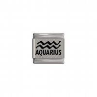 Aquarius laser (21/1 -19/2) 9mm Italian charm