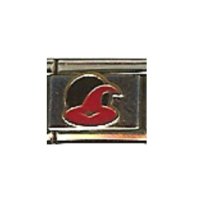 Witches hat - enamel 9mm Italian charm
