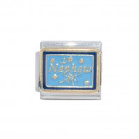 #1 Nephew - Blue background - 9mm enamel Italian charm