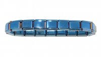 Blue metallic 9mm starter bracelet - fits 9mm classic charms