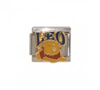 Leo word enamel (24/7-23/8) 9mm Italian charm