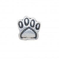 EB26 - Silvertone pawprint - European bead charm