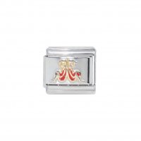 Gemini enamel (22/5-21/6) 9mm Italian charm